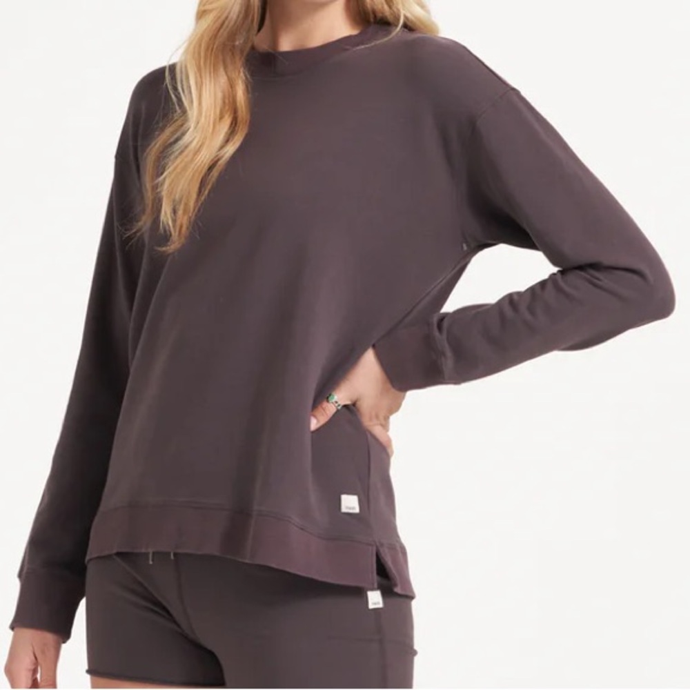 Vuori Laguna Oversize Crew Women's Terry Pullover Quartz XS